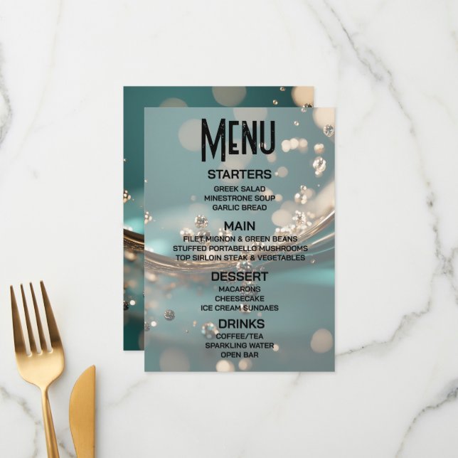 Menu Personalizar - Crie Seu Próprio Líquido Verde e Do (Frente/Verso In Situ)