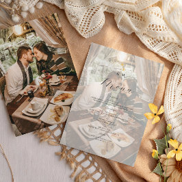 Menu Photo Monogram Wedding