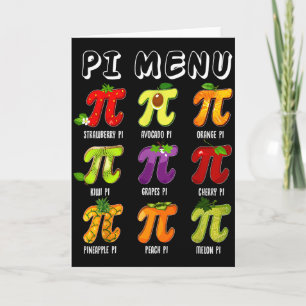 Menu Pi 3.14 Símbolo Pi Fruta Engraçada Professor