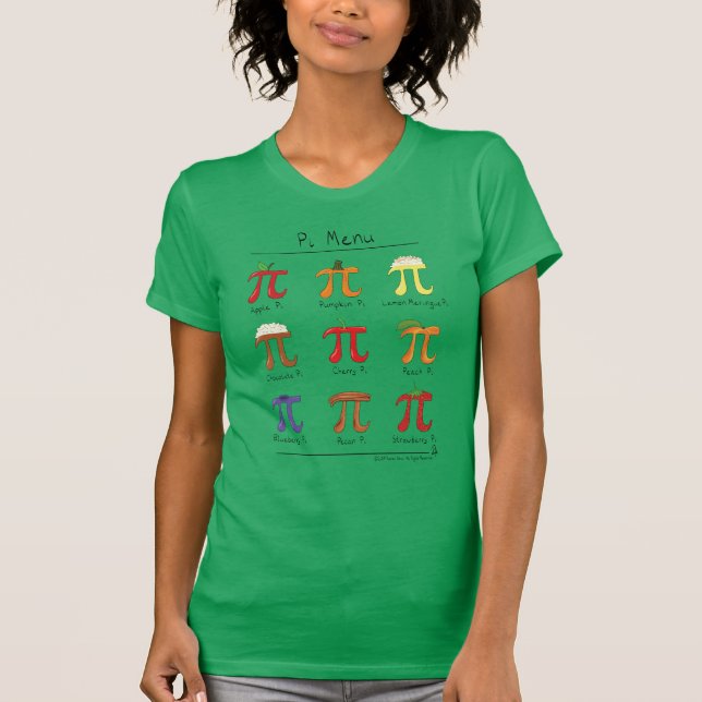Menu Pi - Camisa de T-Shirt Cute Math Pi Day Women (Frente)