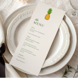 Menu Pineapple Tropical Coastal Wedding Dinner