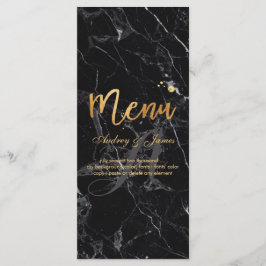 Menu PixDezines Black Marble/Shine Menu/Faux Dourado