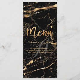 Menu PixDezines Black Marble/Shine Menu/Faux Dourado