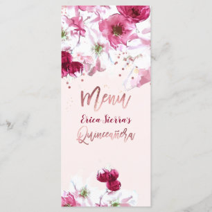 Menu PixDezines Cherry Blossoms Quinceanera