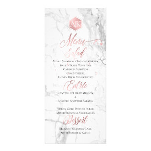 Menu PixDezines Marble/Faux Rosa Dourado Honeycomb