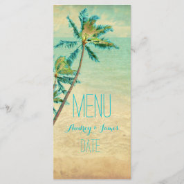 Menu PixDezines Vintage Beach/Palm Trees/Faux Dour