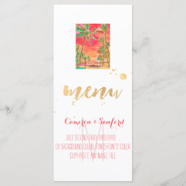 Menu PixDezines vintage hawaii Beach/coral
