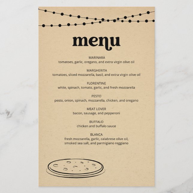 Menu Pizza (Frente)