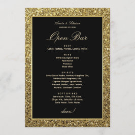 Menu Placa de Bar Aberta Elegante