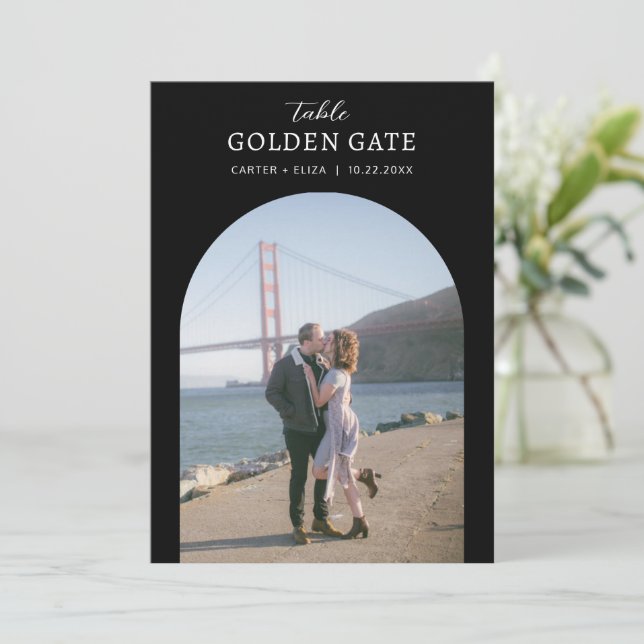 Menu Placa de identificação do número da mesa de local  (Em pé/Frente)