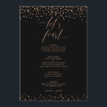 Menu Placa do banquete do rosa do  do vamos de brilho d<br><div class="desc">Esta linda placa de menu apresenta discos sparkle ouro rosa em fundo preto. Para personalização mais avançada deste design,  por exemplo,  alteração do layout,  da fonte ou do tamanho do texto,  clique no botão "PERSONALIZAR" acima. Por favor,  entre em contato comigo para qualquer pergunta!</div>