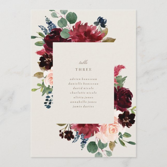 Menu Placas Sentadas com Número de Tabela de Inverno (Frente)