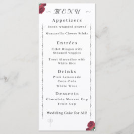 Menu Plana do Fine Rosa