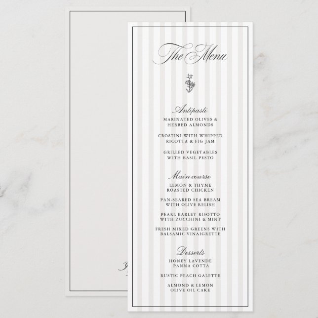 Menu Plano (Frente/Verso)