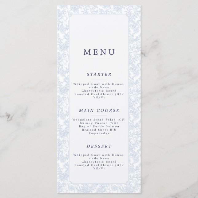 Menu Plano (Frente)