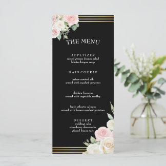 Menu Plano Blooms Brancos e Dusky