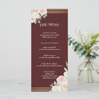 Menu Plano Blooms Brancos e Dusky