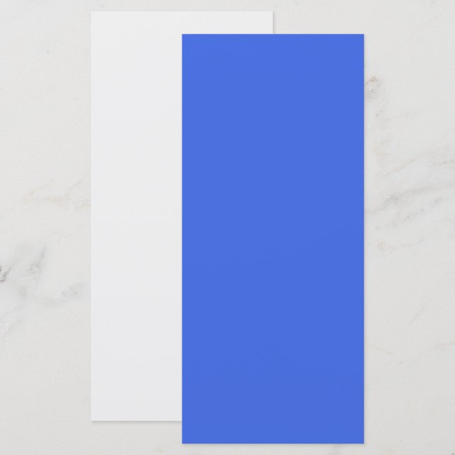 Menu Plano Branco e Azul Real Personalizado (Frente/Verso)