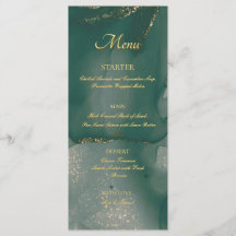 Menu Plano Chic com Brilho Verde Tinga Álcool