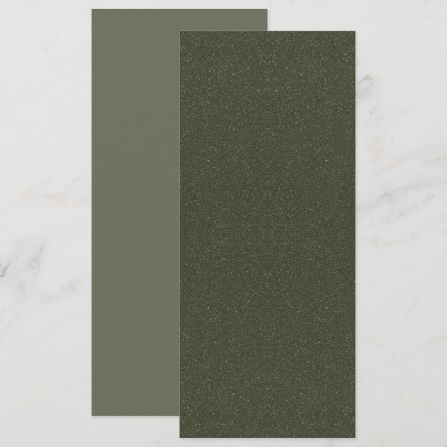 Menu Plano com Textura Verde Musgo Moderna – Perso (Frente/Verso)