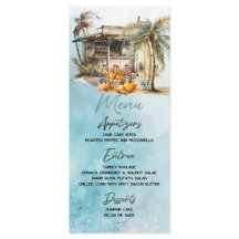 Menu Plano de Ação de Graças de Praia