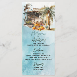 Menu Plano de Ação de Graças de Praia