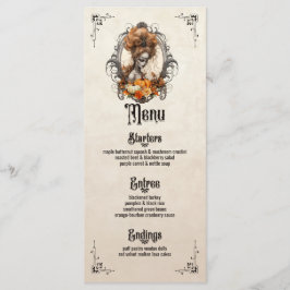 Menu plano de ação de graças do gótico