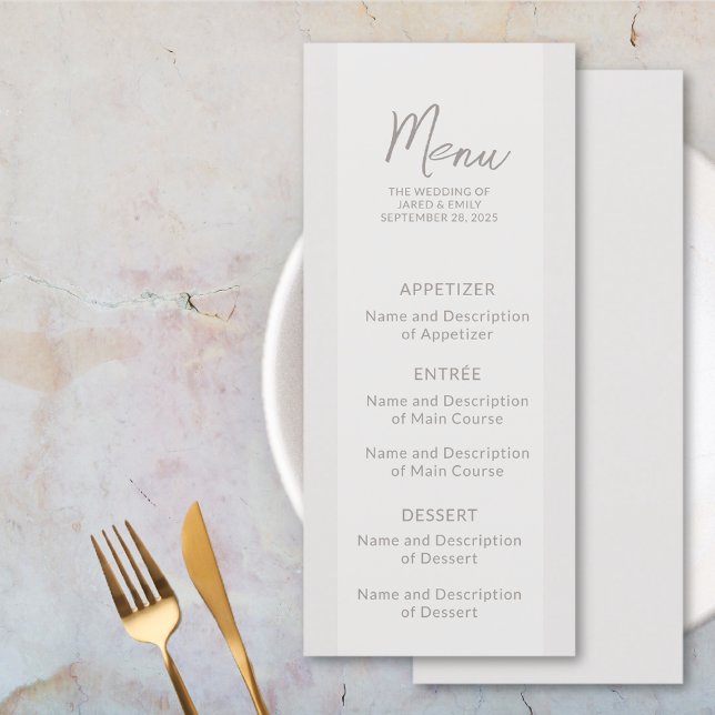 Menu Plano de Casamento (Wedding Flat Menu)