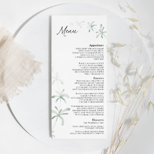 Menu Plano de Casamento Branco Moderno
