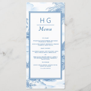 Menu Plano de Casamento Costeiro Azul