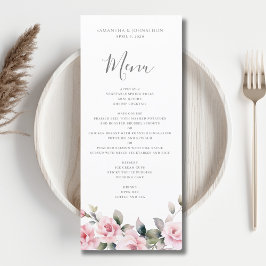 Menu Plano De Casamento De Casamento Com Aquarela 