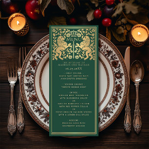 Menu Plano de Casamento de Espada Real Verde Lion