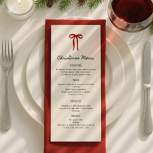 Menu Plano de Jantar de Natal Caprichoso e Desenha