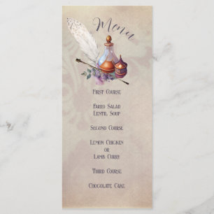 Menu plano do partido Magic Owl
