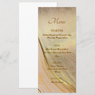 Menu Plano Elegante Elegante Dourado com Tinta Álc