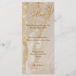 Menu Plano Elegante Glitter Dourado Rosa Tinta Alc