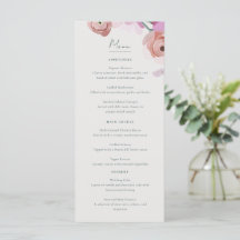 Menu plano Gouache Blossoms