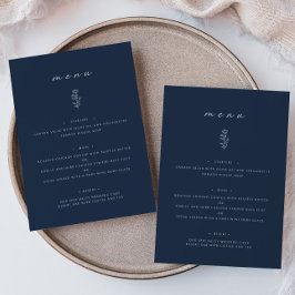 Menu Plano Janto de Casamento Azul com Marinho Fol