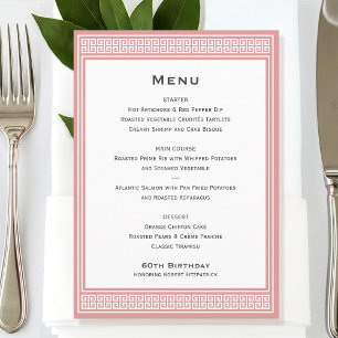 Menu Plano Janto Rosa Clássico da Festa de anivers