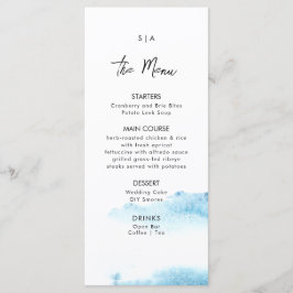 Menu plano para um casamento moderno.
