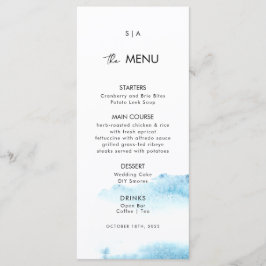 Menu plano para um casamento moderno.