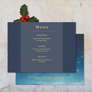 Menu Plano Personalizado Blue Gold