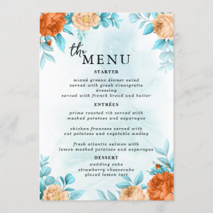 Menu Plano Placas de Menu de Mesa de Casamento Ele
