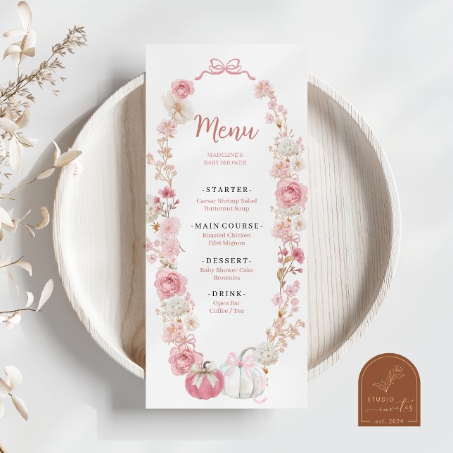 Menu Plano Pumpkin Branco e Rosa (Criador carregado)