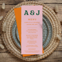 Menu Plano Retro brilhante e ousado