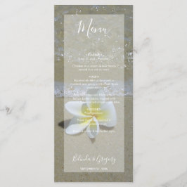 Menu Plumeria Frangipani Sobre Casamento De Areia