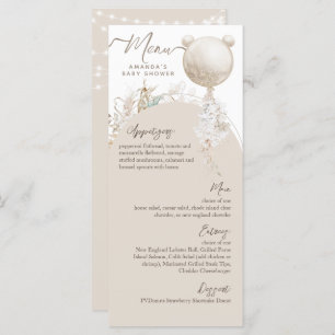 Menu Podemos esperar o Chá de fraldas Moderno Boho