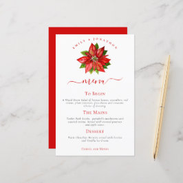 Menu Poinsettia Vermelha sobre Feriados do Orçamen