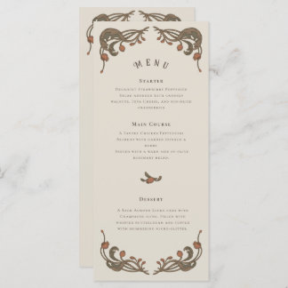 Menu Pomegranato Vintage