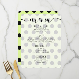 Menu Pontinhos Retrô Personalizados